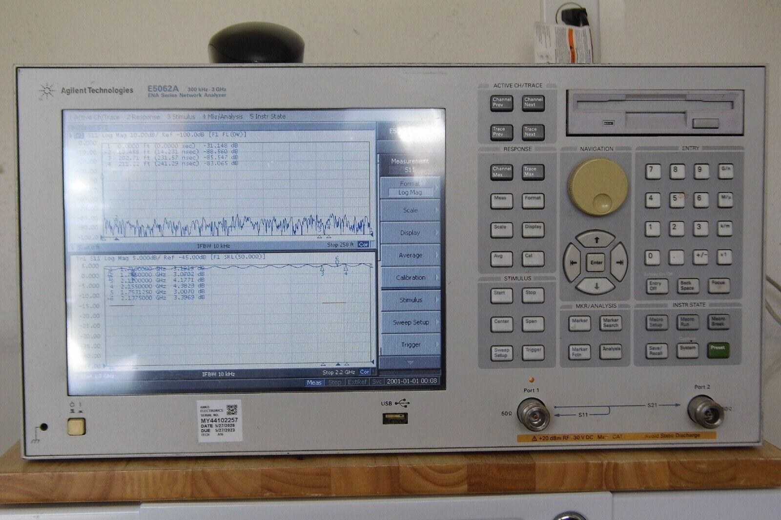 Agilent / HP E5062A 3GHz Network Analyzer w/Options 016, 100, 150 & 1E1 CAL'D! Agilent / HP E5062A 3GHz Network Analyzer w/Options 016, 100, 150 & 1E1 CAL'D!